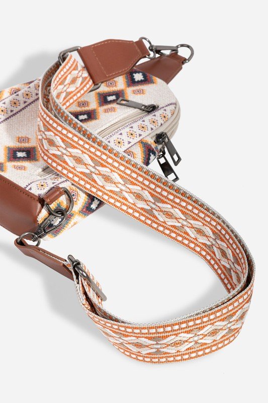 Fame Geometric Wide Strap Crossbody Bag - BloomBliss.com