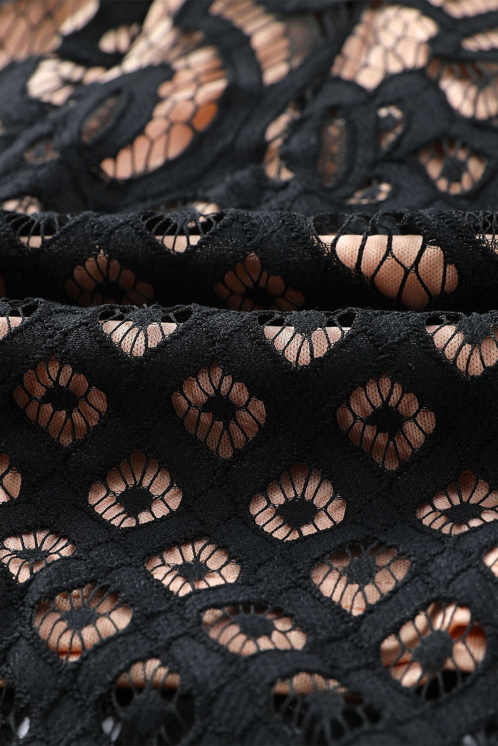 Off-Shoulder Long Sleeve Lace Dress - BloomBliss.com