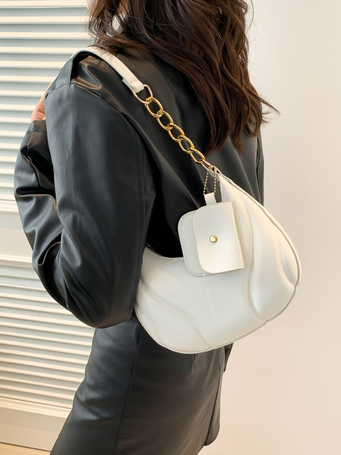 PU Leather Shoulder Bag with EarPods Bag - BloomBliss.com
