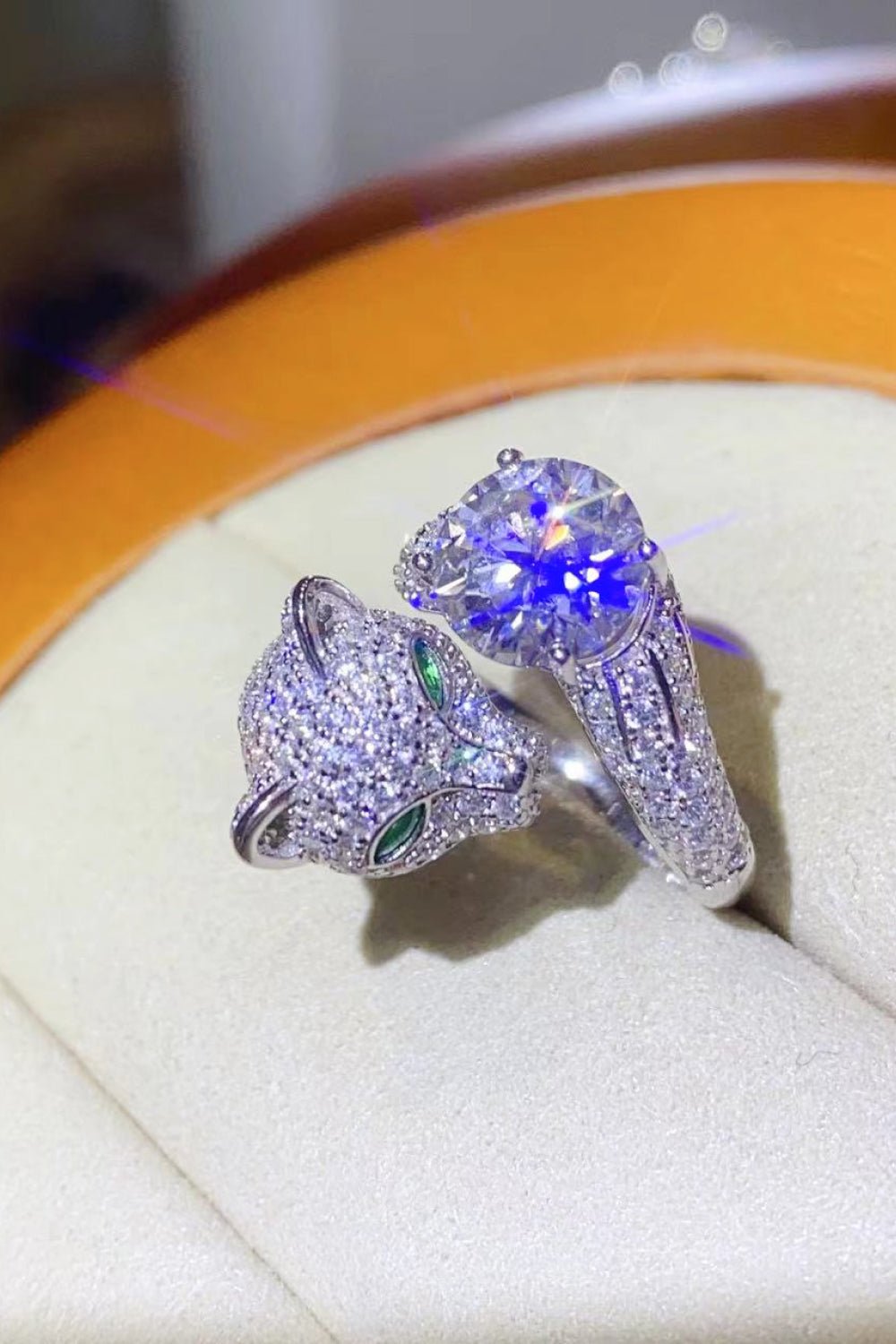 2 Carat Moissanite Adjustable Animal Ring - BloomBliss.com