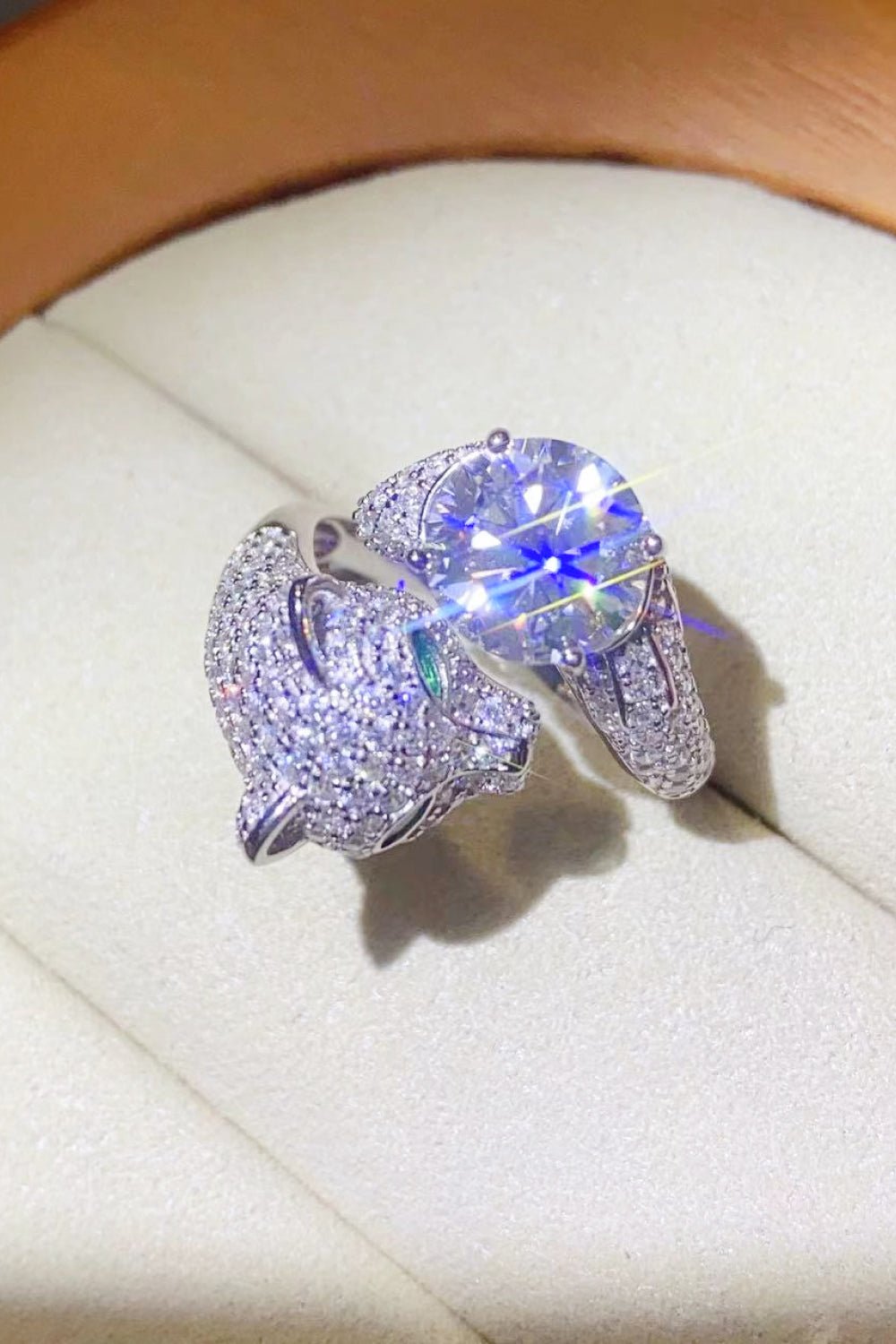 2 Carat Moissanite Adjustable Animal Ring - BloomBliss.com