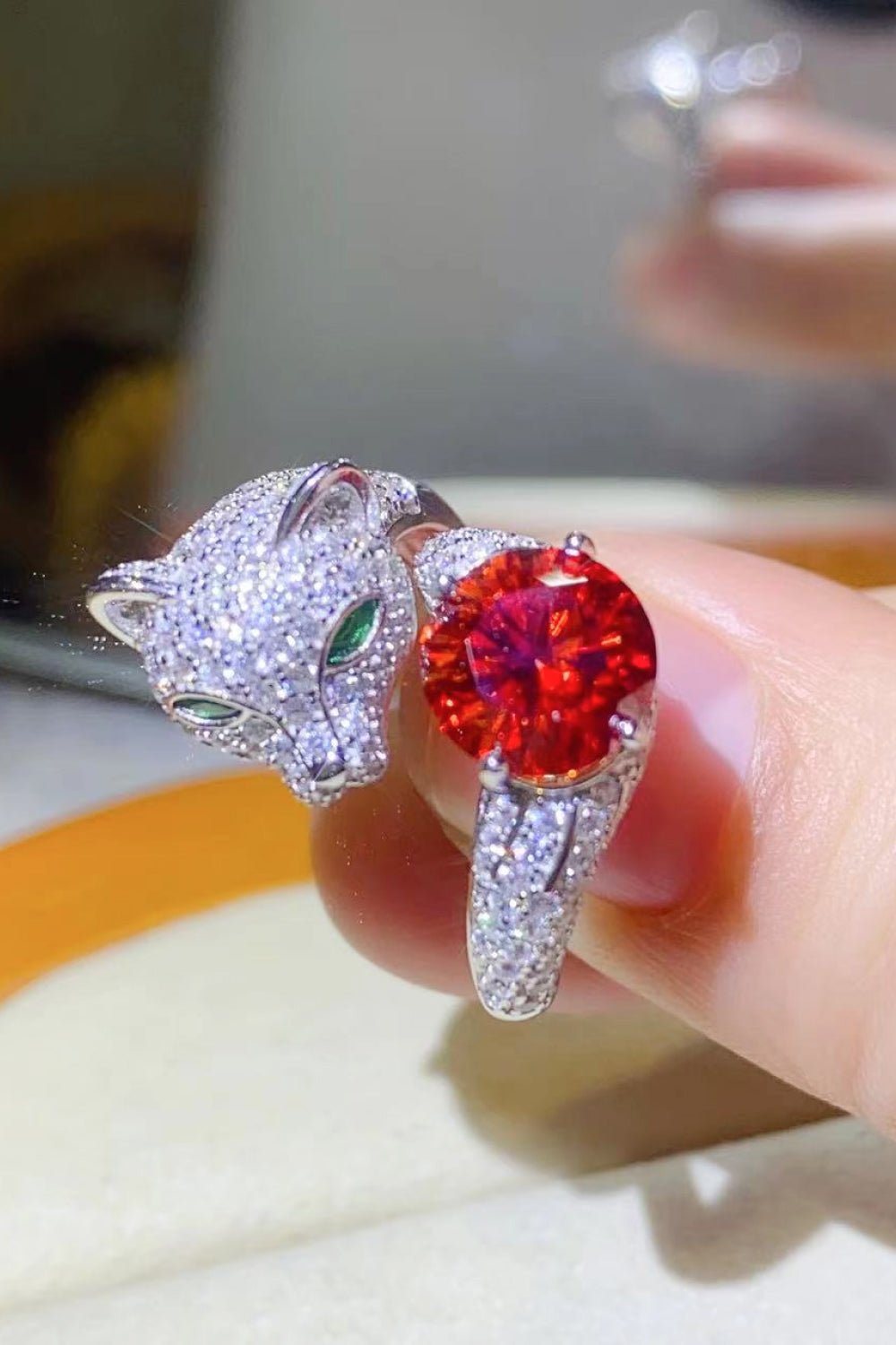 2 Carat Moissanite Adjustable Animal Ring - BloomBliss.com