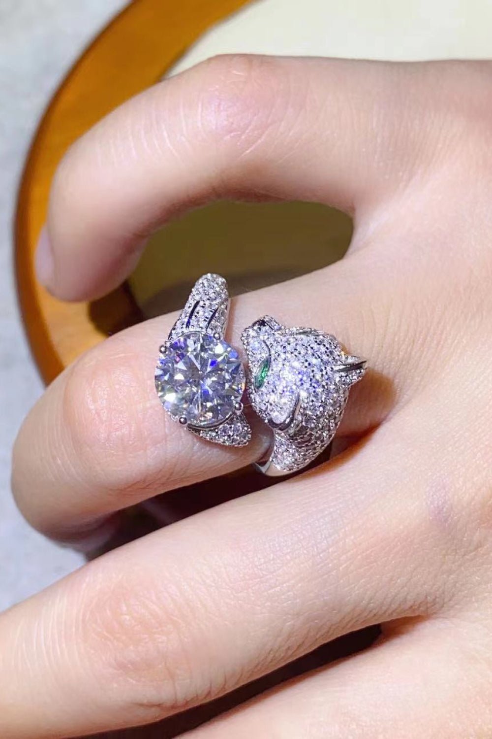 2 Carat Moissanite Adjustable Animal Ring - BloomBliss.com