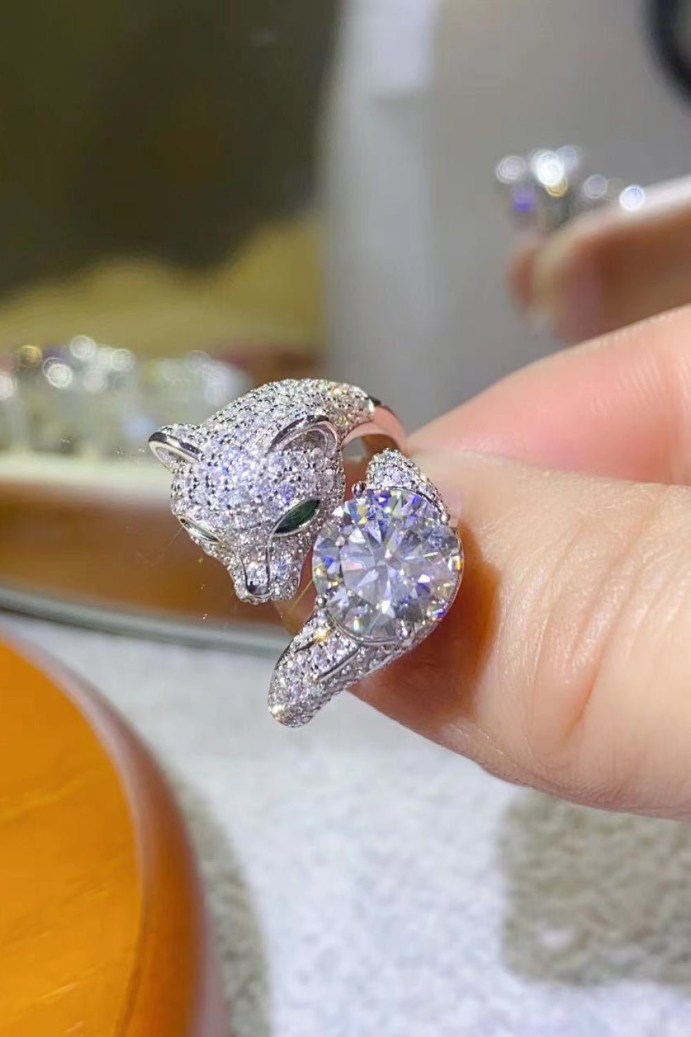 2 Carat Moissanite Adjustable Animal Ring - BloomBliss.com