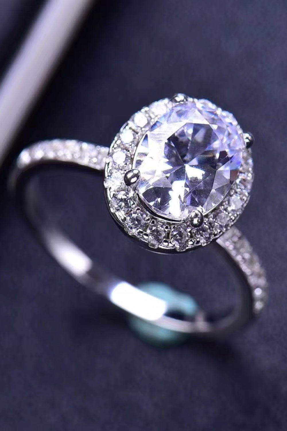 2 Carat Moissanite Platinum-Plated Ring - BloomBliss.com