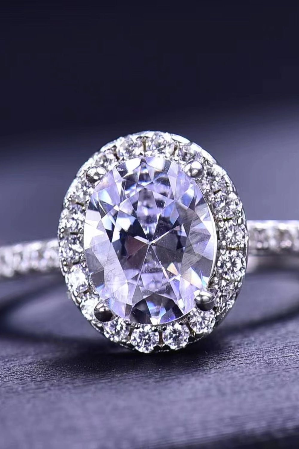 2 Carat Moissanite Platinum-Plated Ring - BloomBliss.com