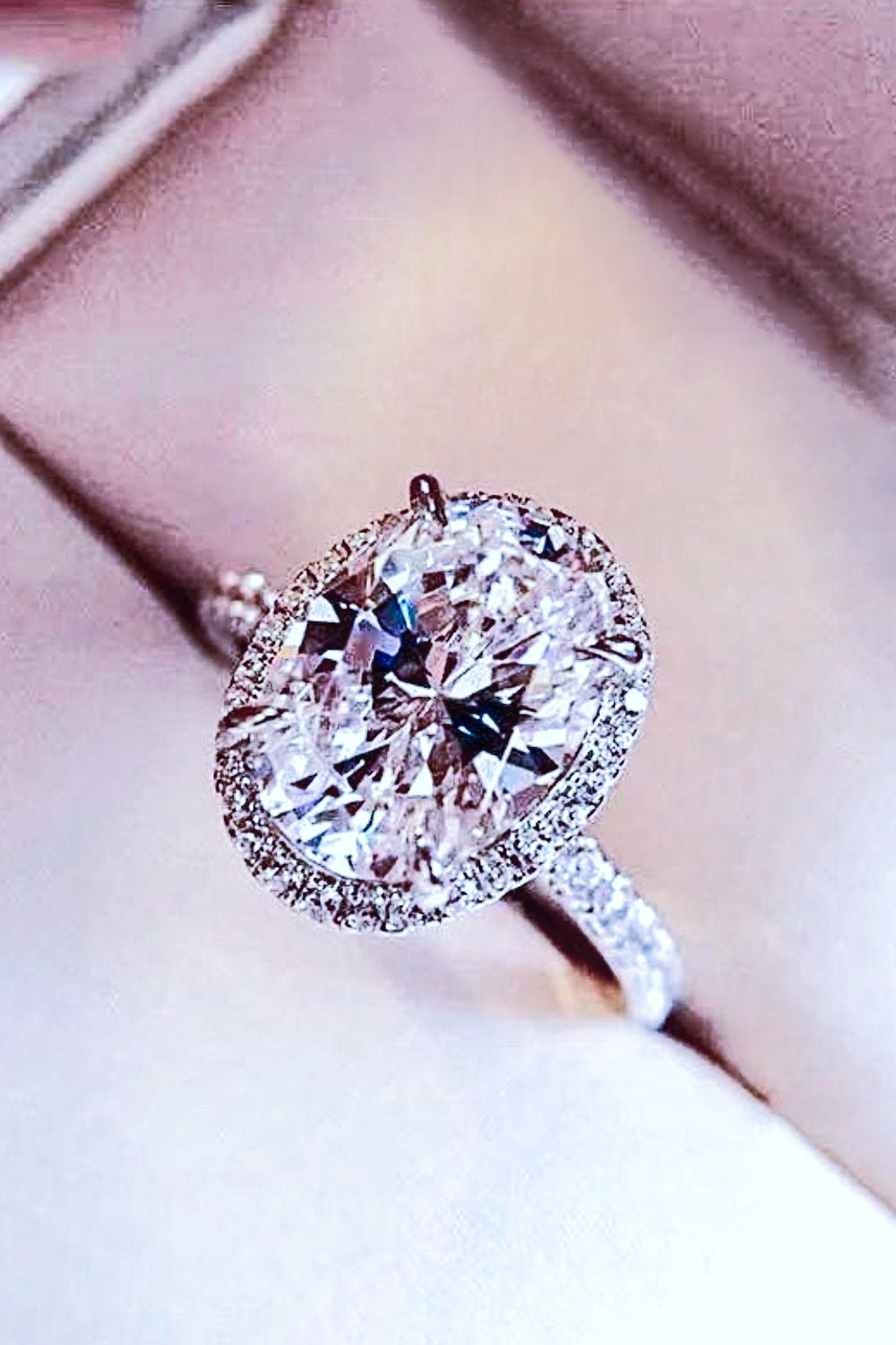 2 Carat Moissanite Platinum-Plated Ring - BloomBliss.com