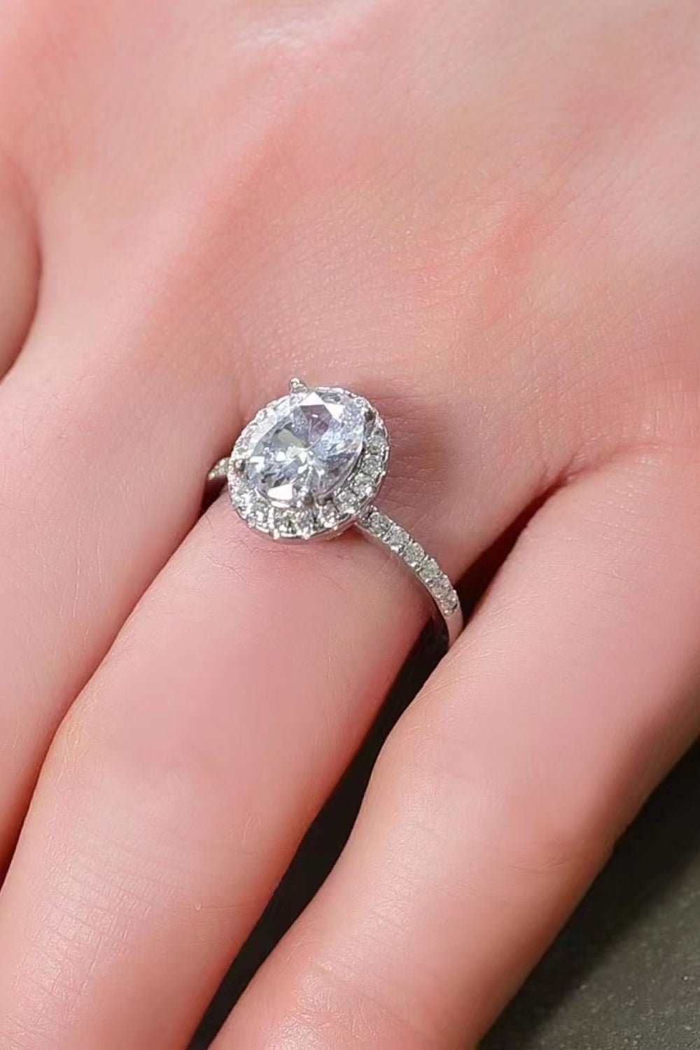 2 Carat Moissanite Platinum-Plated Ring - BloomBliss.com