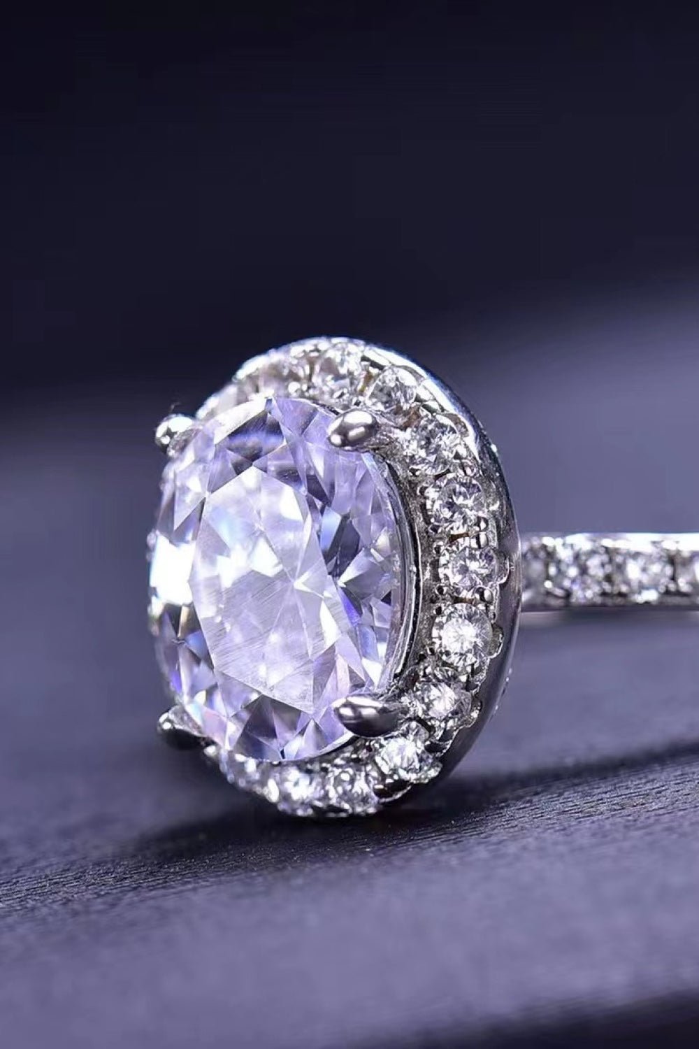 2 Carat Moissanite Platinum-Plated Ring - BloomBliss.com