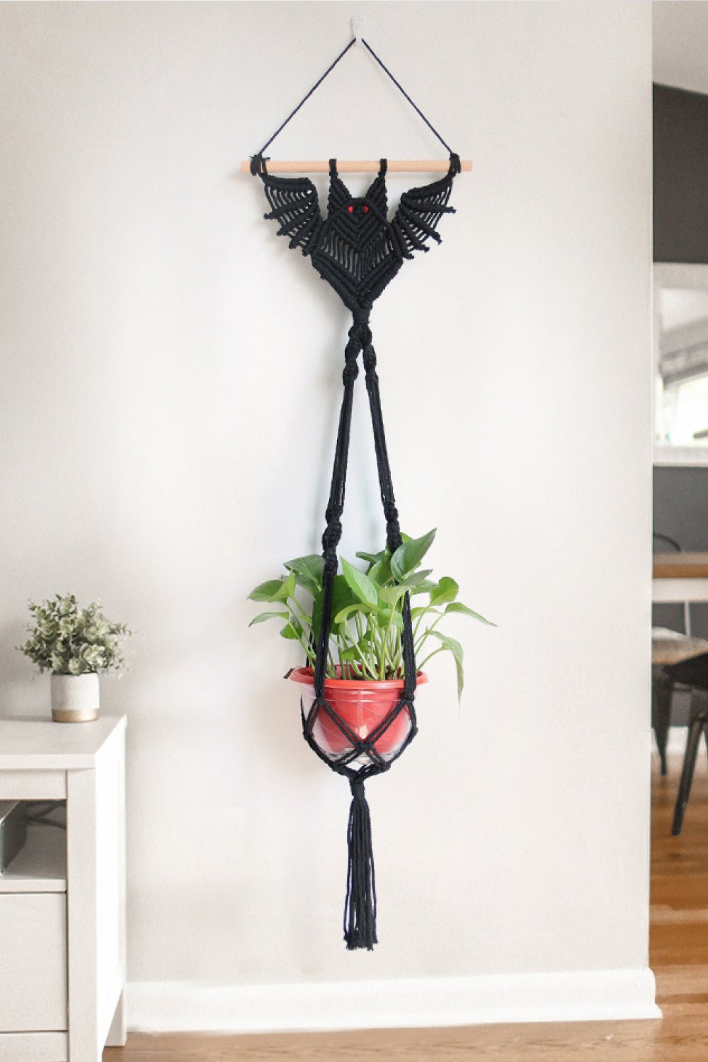39.4" Bat Macrame Wall Plant Hanger - BloomBliss.com