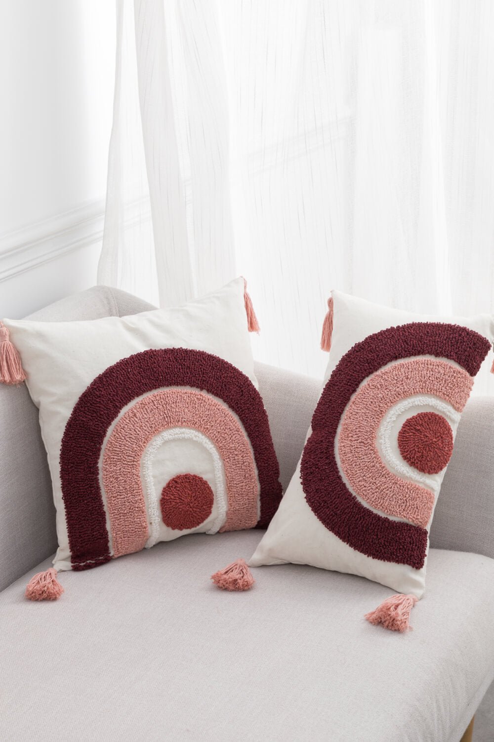 4 Styles Geometric Graphic Tassel Pillow Cover - BloomBliss.com