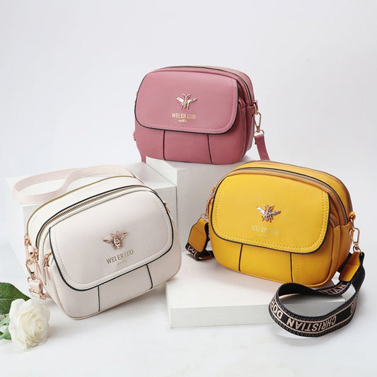 Bee Emblem Multi-Compartment Shoulder Bag - BloomBliss.com
