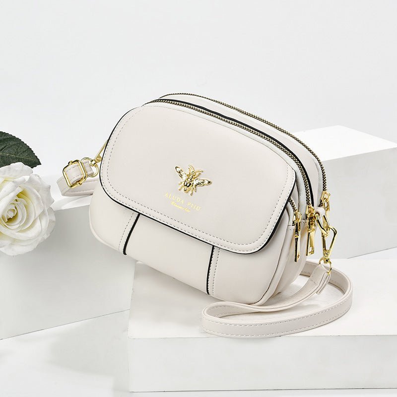 Bee Emblem Multi-Compartment Shoulder Bag - BloomBliss.com