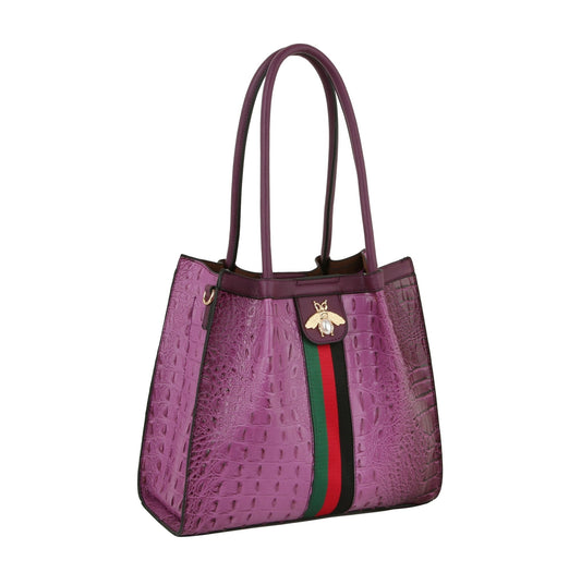 Bee-Lovely Striped Shoulder Bag - BloomBliss.com