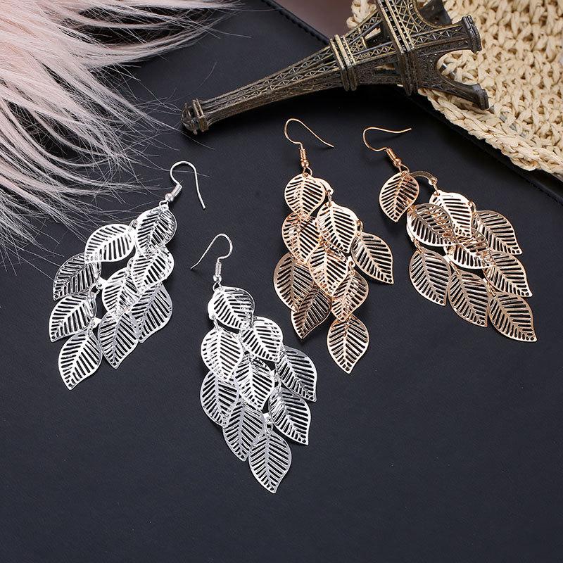 Chandelier Leaves Earrings - BloomBliss.com