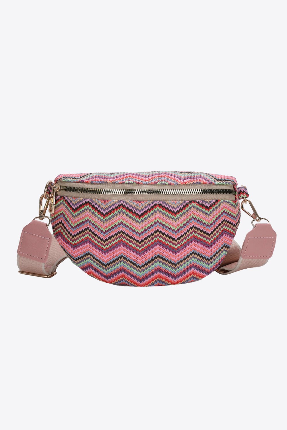 Chevron Straw Sling Bag - BloomBliss.com