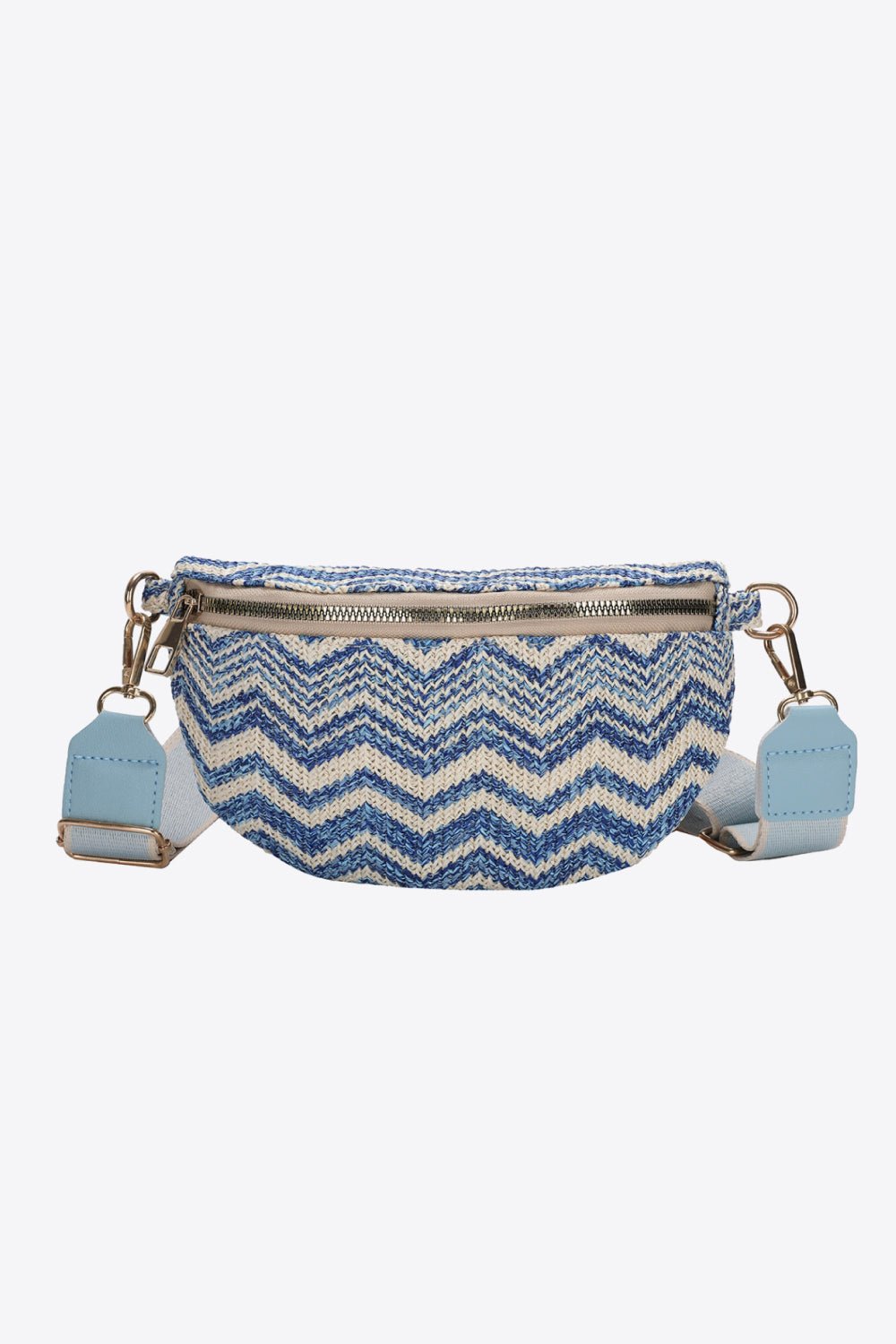 Chevron Straw Sling Bag - BloomBliss.com