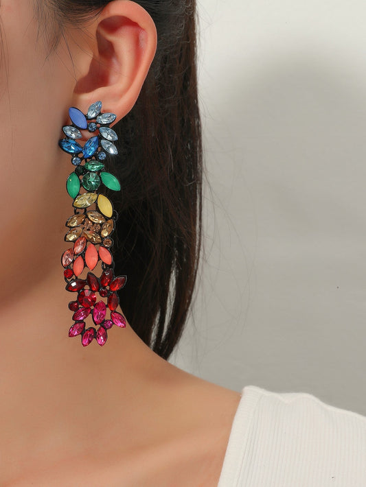 Glamorous Multicolor Drop Earrings - BloomBliss.com