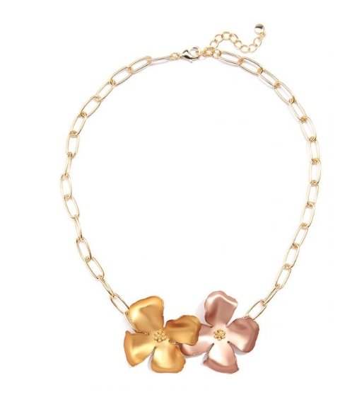 Beautiful Copper Toned Flower Necklace - BloomBliss.com
