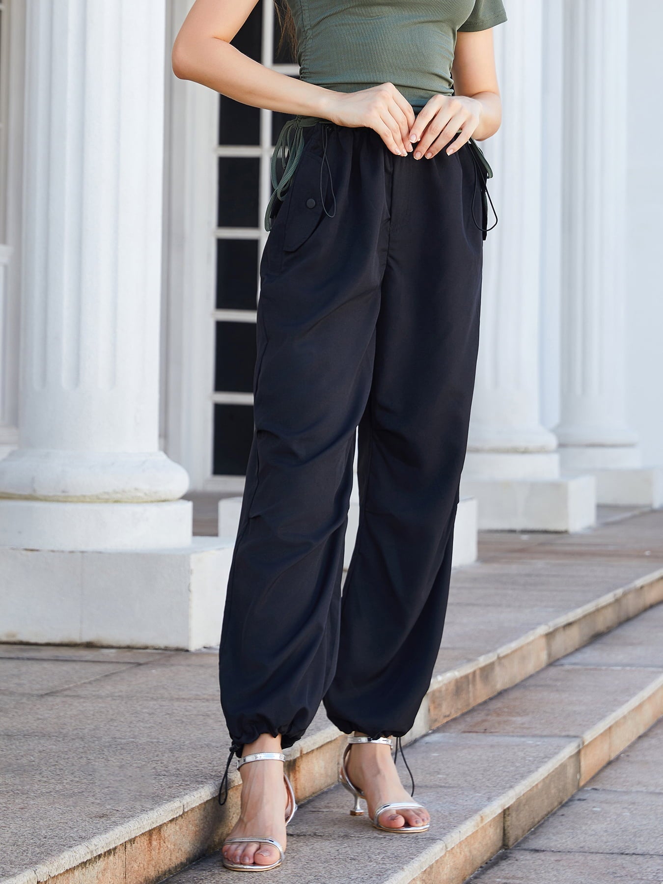 Drawstring Pants with Pockets - BloomBliss.com