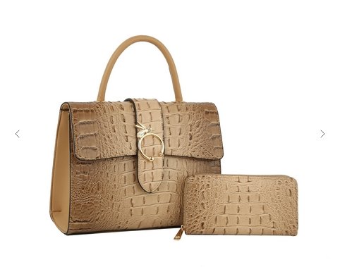 Elegant Bee Croc Satchel Set - BloomBliss.com