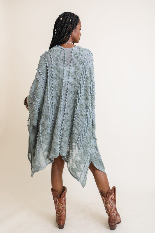 Embroidered Zig Zag Soft Kimono - BloomBliss.com