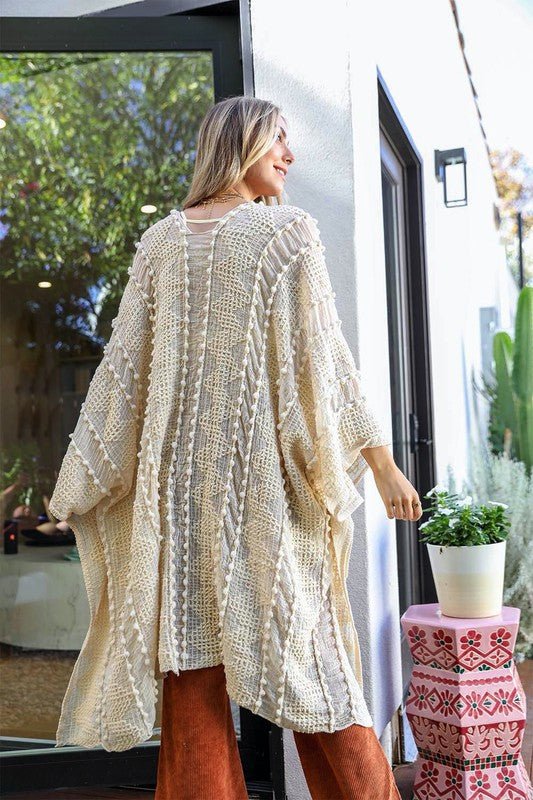 Embroidered Zig Zag Soft Kimono - BloomBliss.com