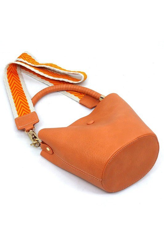 Fashion Bucket Crossbody Bag with Guitar Strap - BloomBliss.com