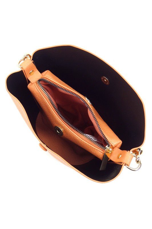 Fashion Bucket Crossbody Bag with Guitar Strap - BloomBliss.com