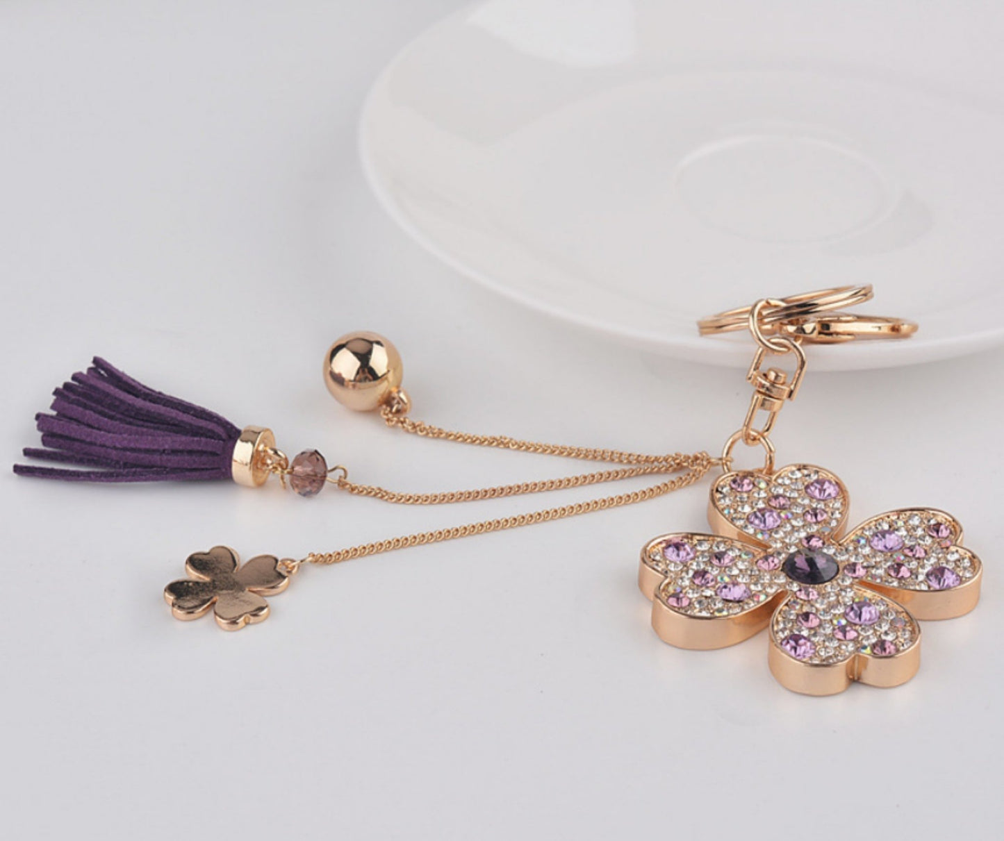 Four Leaf Clover Purse Charm - BloomBliss.com