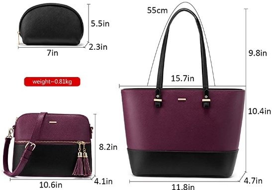 Graceful Lady 3 piece Tassel Handbag Set - BloomBliss.com