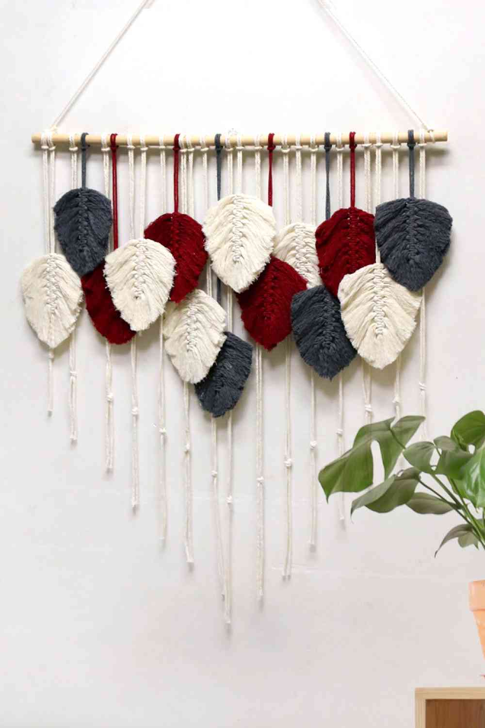 Hand-Woven Feather Macrame Wall Hanging - BloomBliss.com