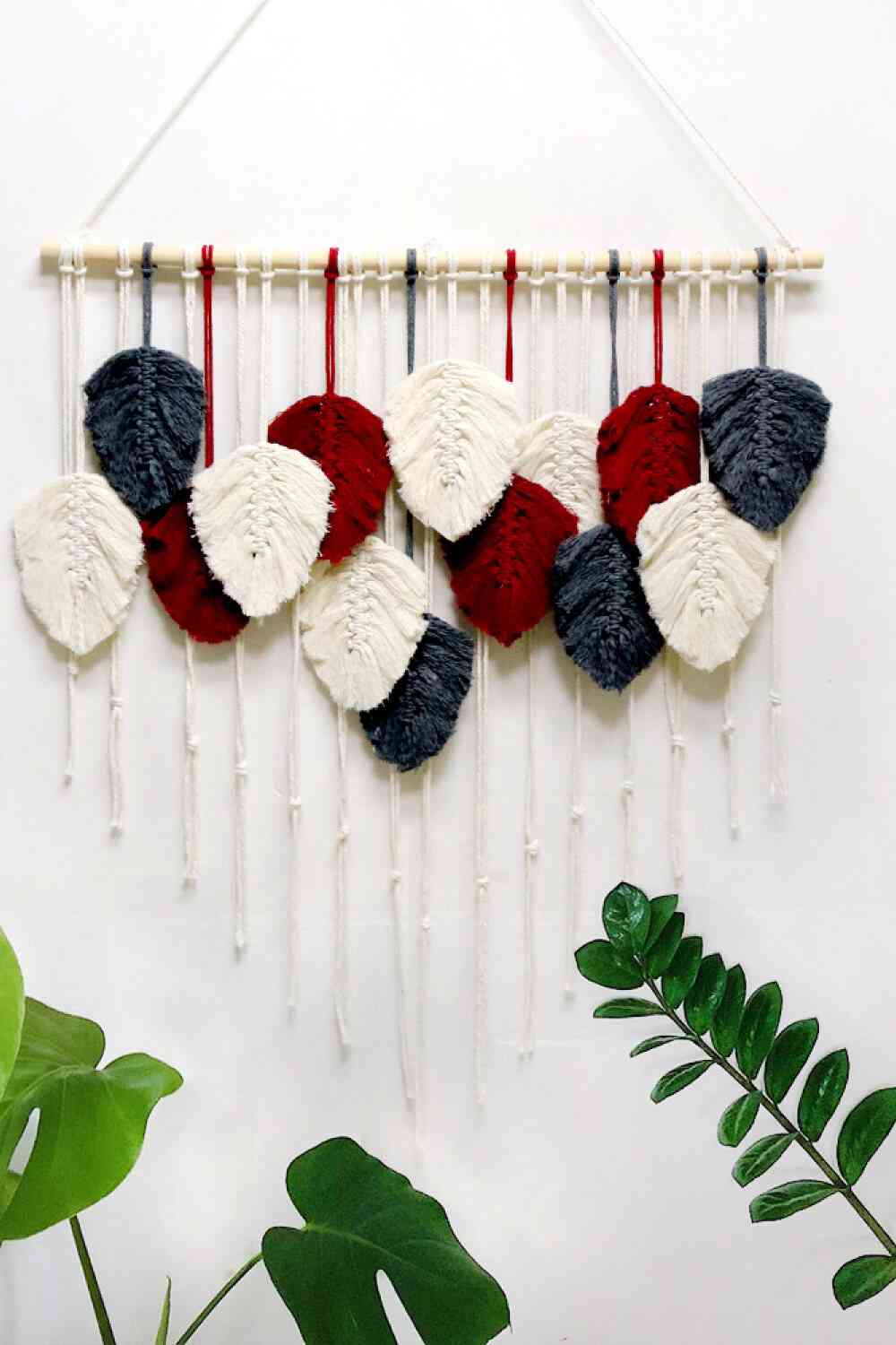 Hand-Woven Feather Macrame Wall Hanging - BloomBliss.com