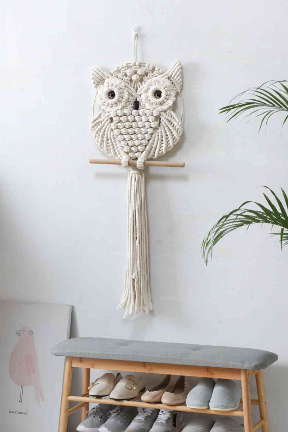 Hand-Woven Owl Macrame Wall Hanging - BloomBliss.com