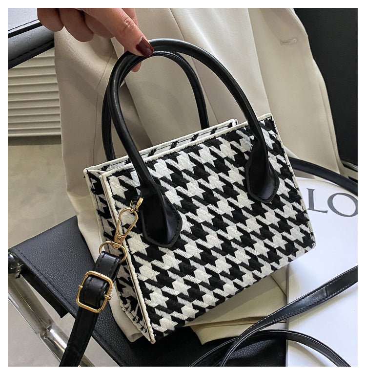 HoundsTooth Mini Handbag - BloomBliss.com