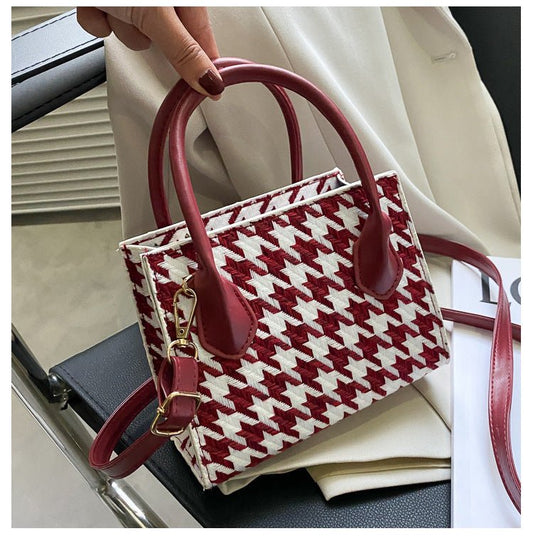 HoundsTooth Mini Handbag - BloomBliss.com