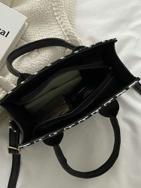 HoundsTooth Mini Handbag - BloomBliss.com