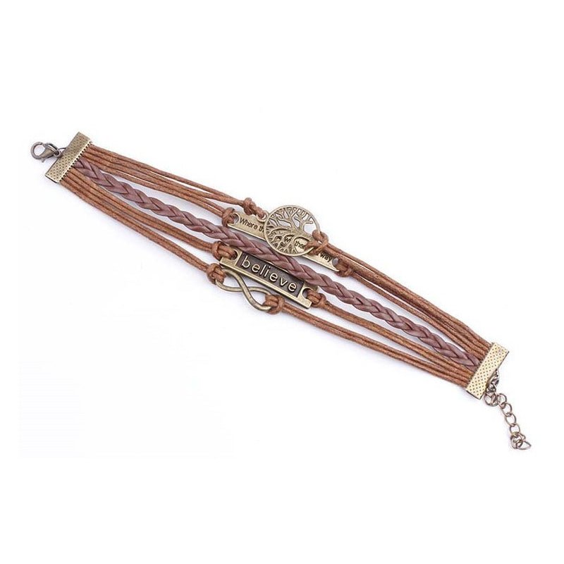 Inspirational Brown Stack Bracelet - BloomBliss.com