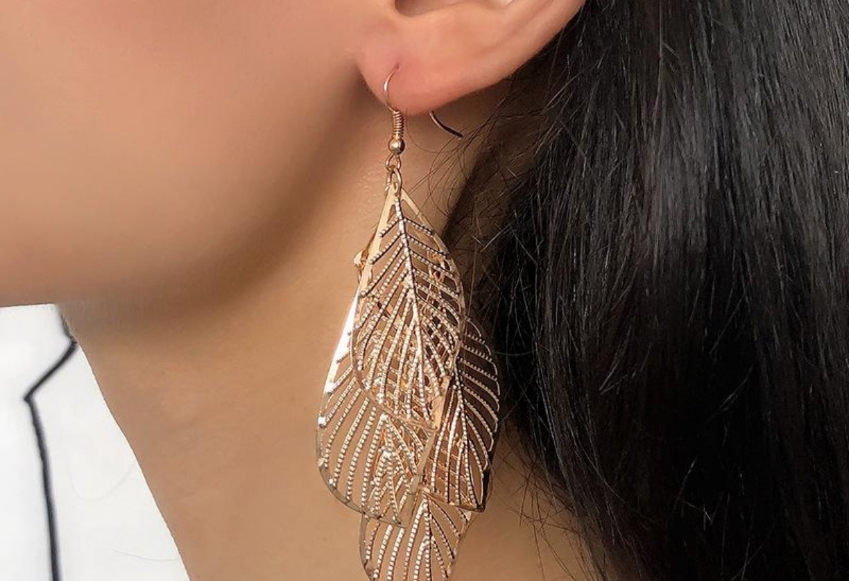 Layered Leaf Earrings - BloomBliss.com