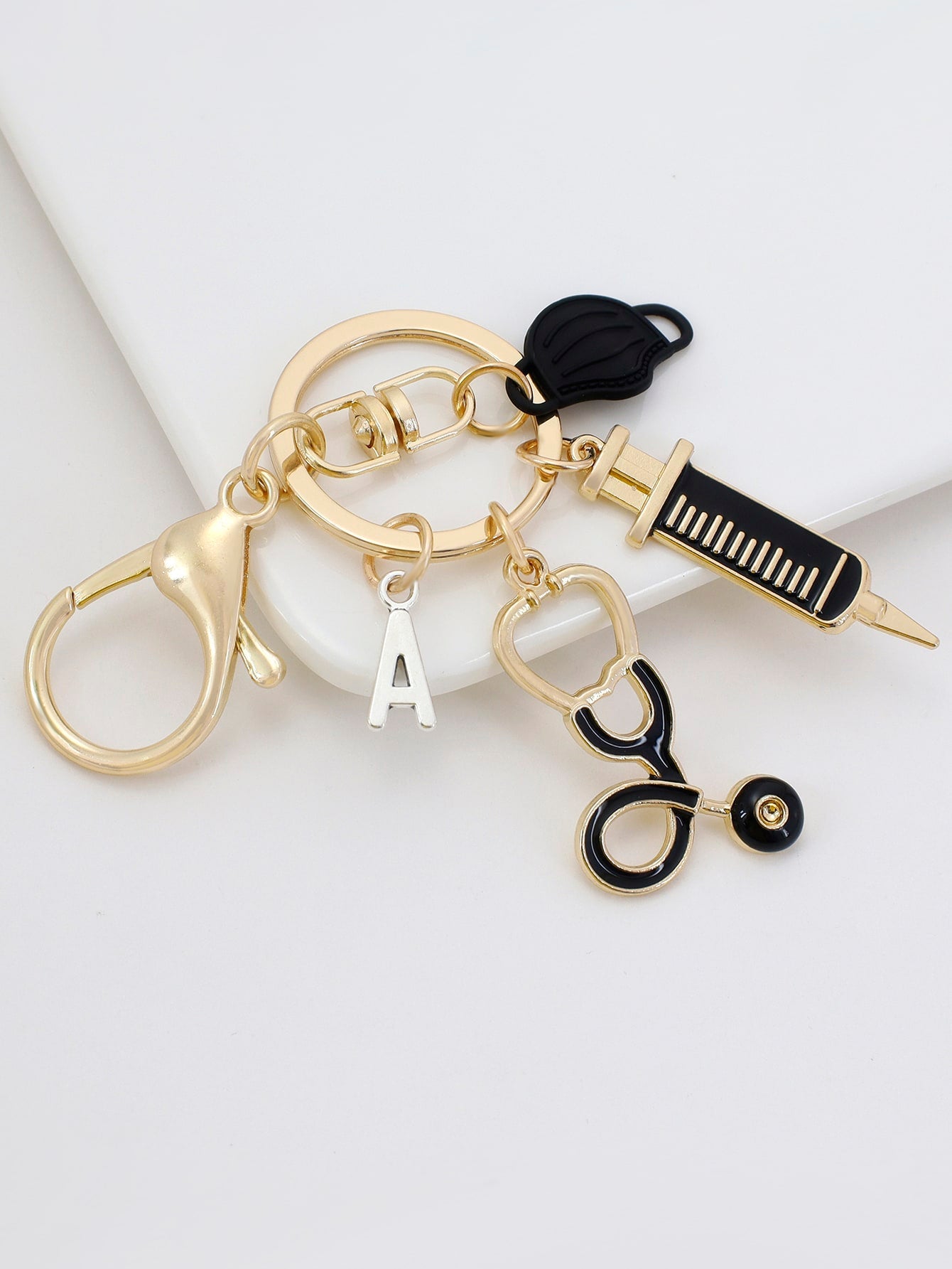 Letter Charm Keychain - BloomBliss.com
