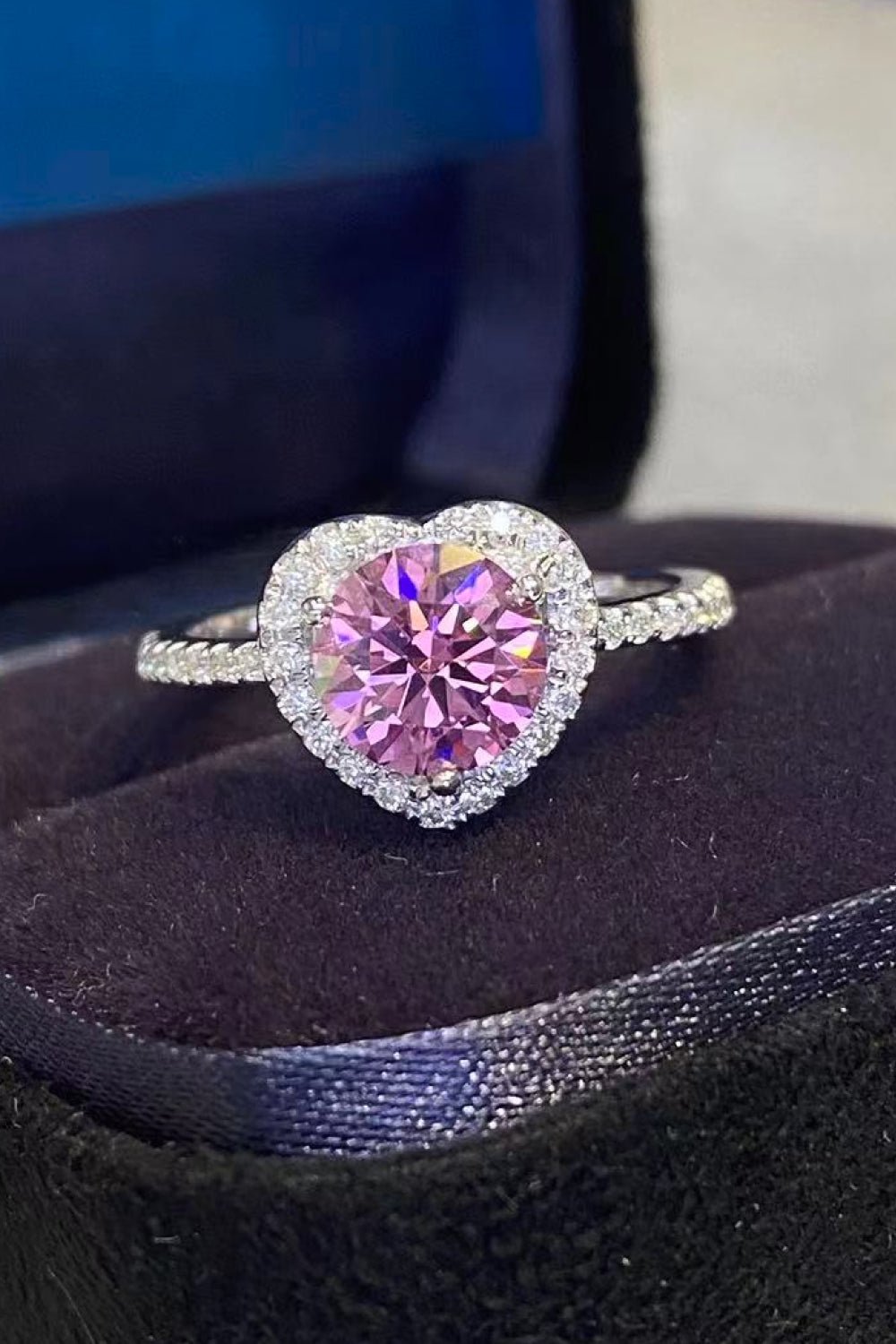 Lifelong Journey 1 Carat Moissanite Heart Ring - BloomBliss.com