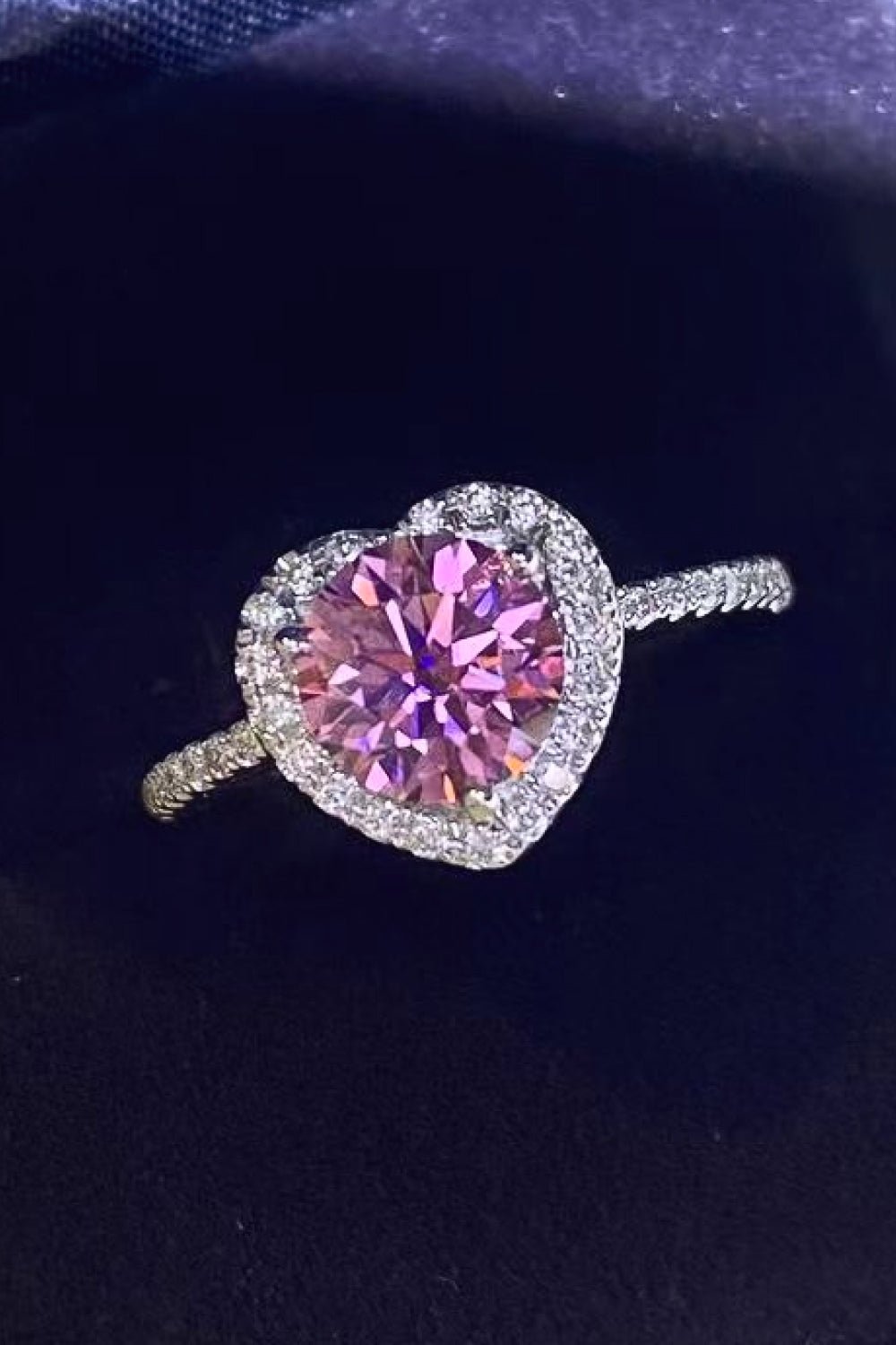 Lifelong Journey 1 Carat Moissanite Heart Ring - BloomBliss.com