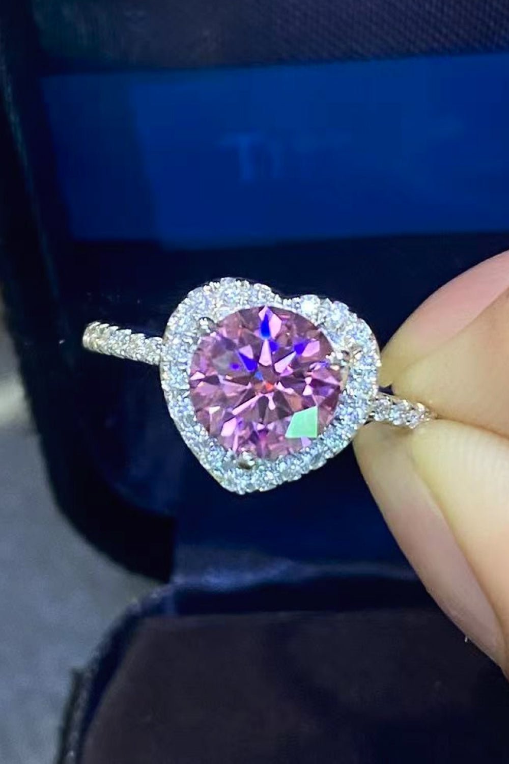 Lifelong Journey 1 Carat Moissanite Heart Ring - BloomBliss.com