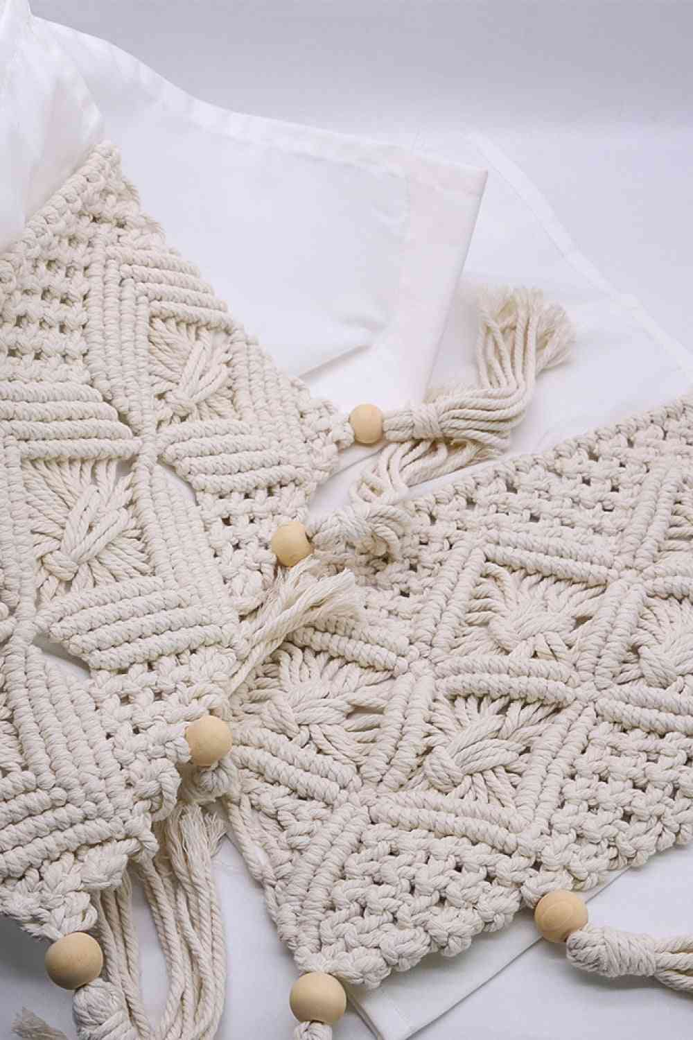 Macrame Sofa Armrest Magazine Holder - BloomBliss.com