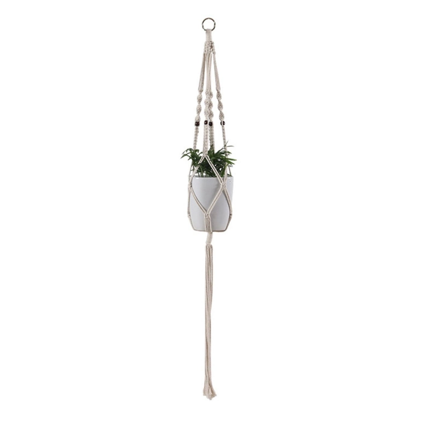 Macrame Woven Fabric Plant Hanger - BloomBliss.com
