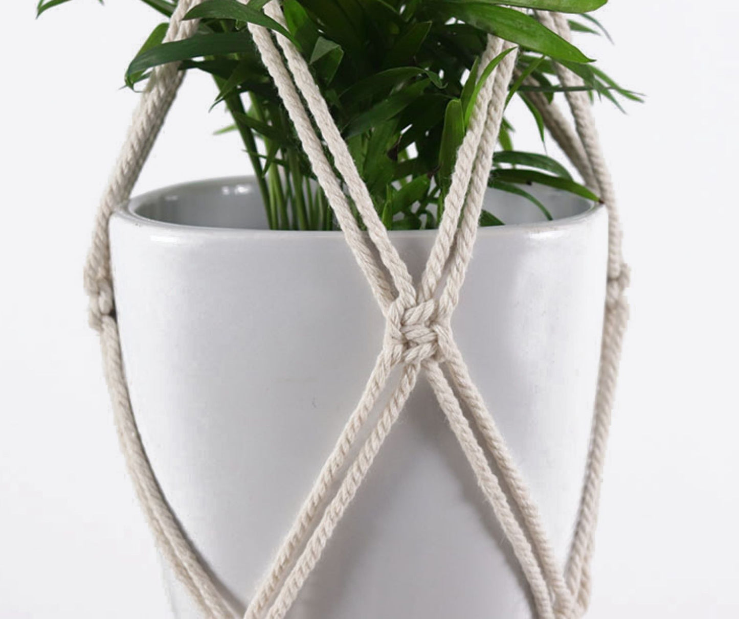 Macrame Woven Fabric Plant Hanger - BloomBliss.com