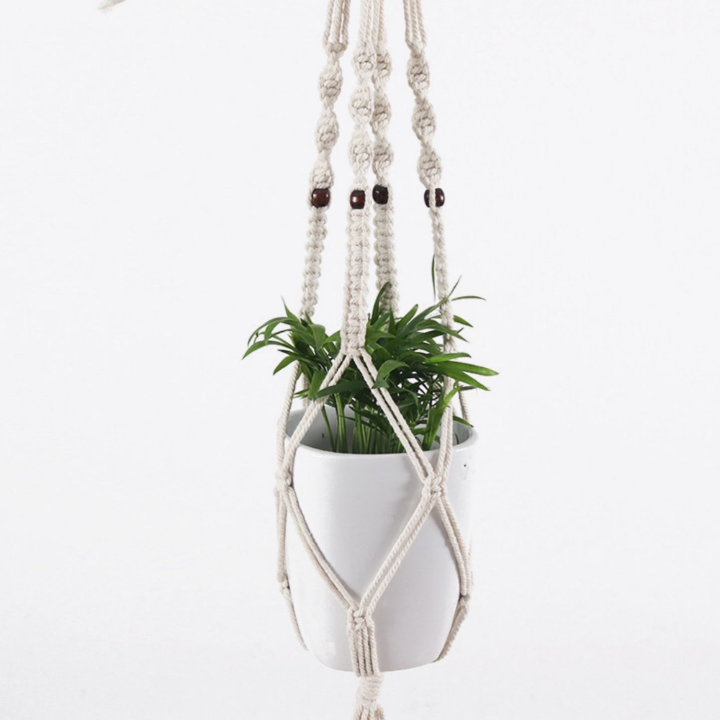 Macrame Woven Fabric Plant Hanger - BloomBliss.com