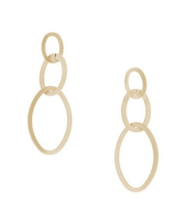 Matte Gold Tone Circle Earrings - BloomBliss.com