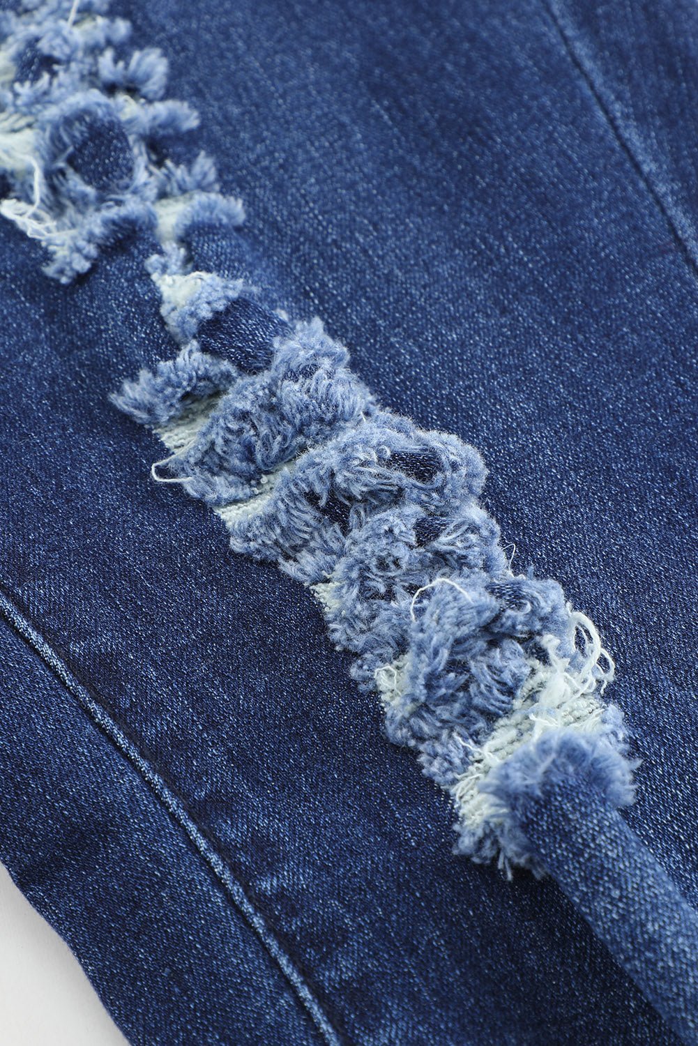 Mid-Rise Waist Distressed Skinny Jeans - BloomBliss.com
