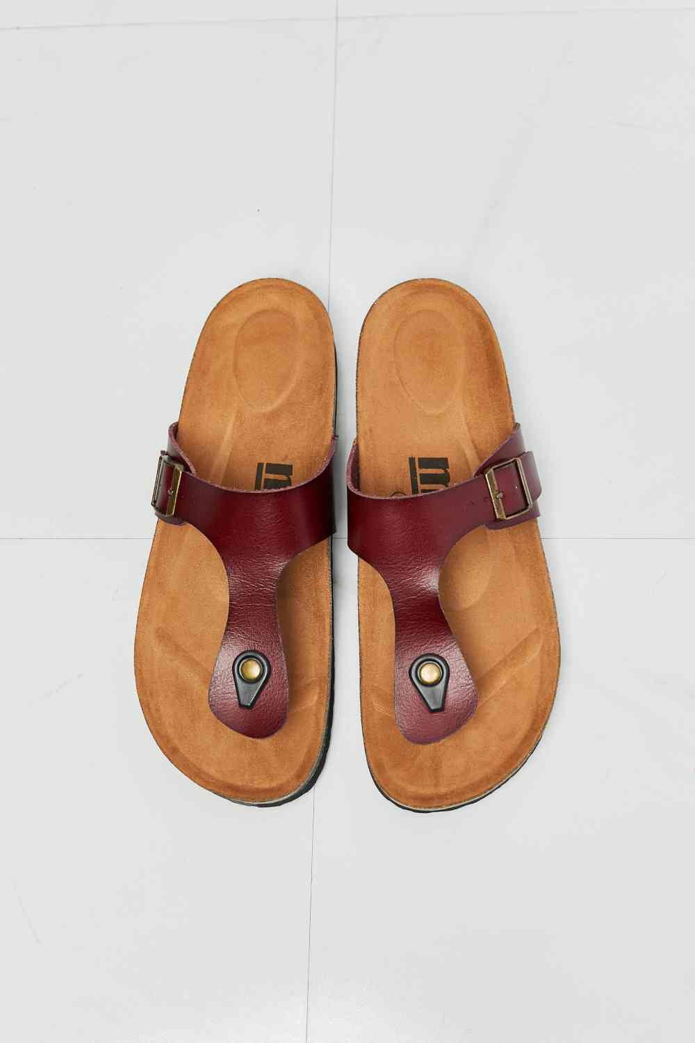 MMShoes Drift Away T-Strap Flip-Flop in Brown - BloomBliss.com